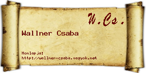Wallner Csaba névjegykártya